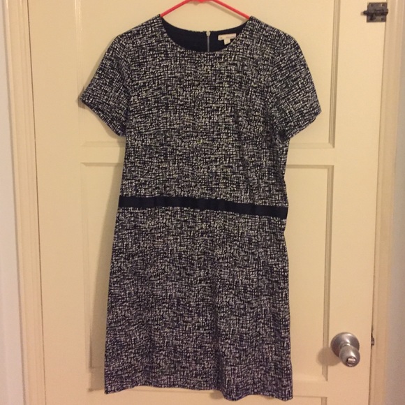 Navy and white dress