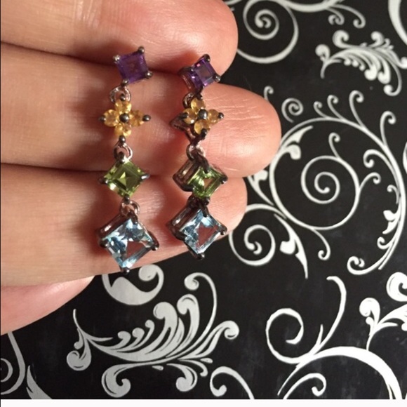 Sterling silver with multi gemstones