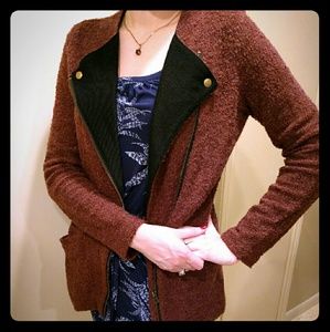 Burgundy Lucky Brand Sweater Coat
