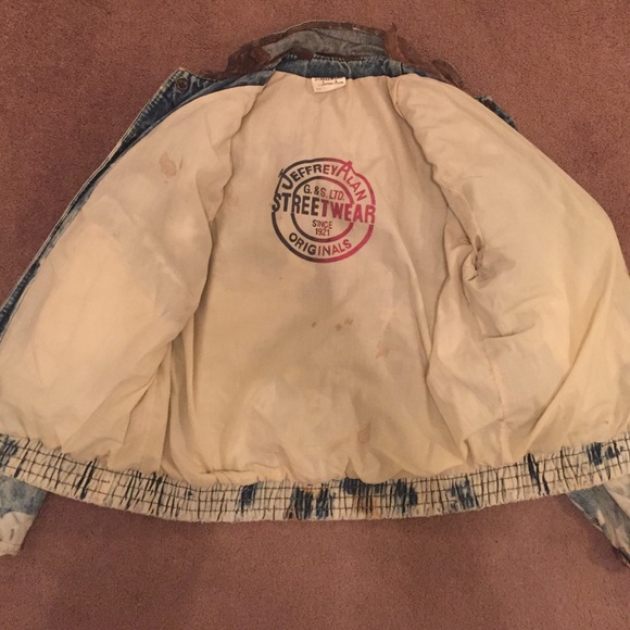 Acid Wash/Leather "Street Wear by Jeffrey Alan" - Picture 2 of 4