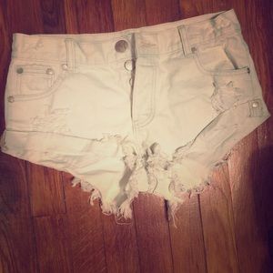 Jean shorts worn once!