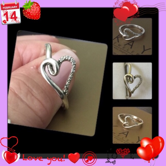 Kay Jewler Diamond infinity Heart Ring - Picture 1 of 4