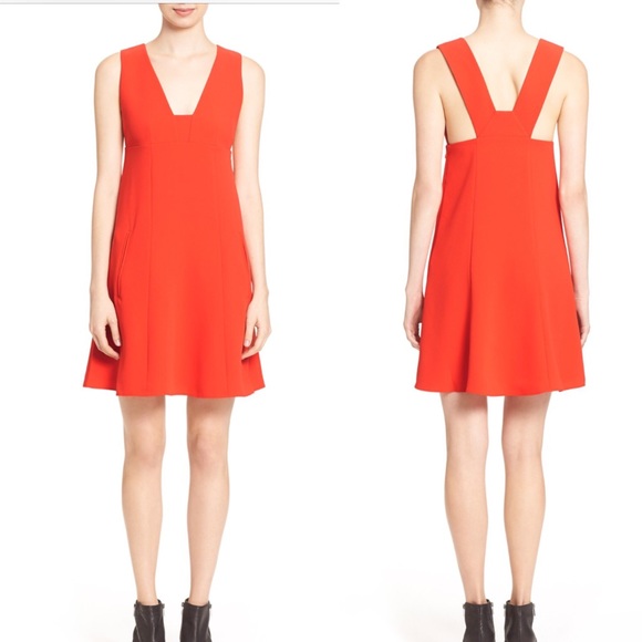 T by Alexander Wang Crepe Plunge Dress - Picture 2 of 4