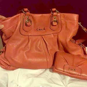 Ashly style Coach purse and wallet