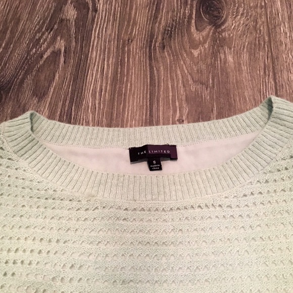 The Limited | Mint mixed media sweater sz S - Picture 2 of 4