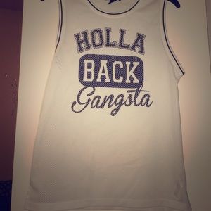 White jersey tank