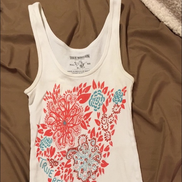 White true religion tank top