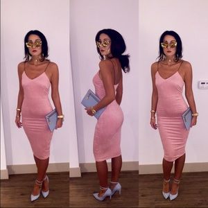 Baby Pink Suede dress Sz XS