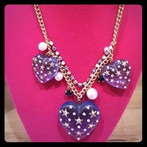Betsey Johnson Lucite Blue Necklace