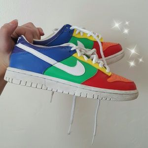 Rainbow Nike sneakers multicolored fun
