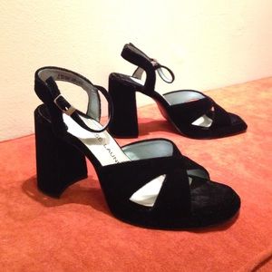 Velvet Chunky Sandals