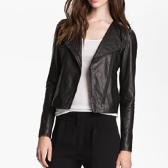 •SOLD• Vince Leather Asymmetrical Jacket - Picture 1 of 4