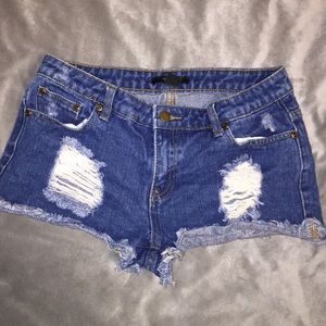 Forever 21 Distressed Denim Shorts!!!