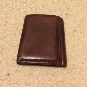 Men's leather wallet, nice dark brown