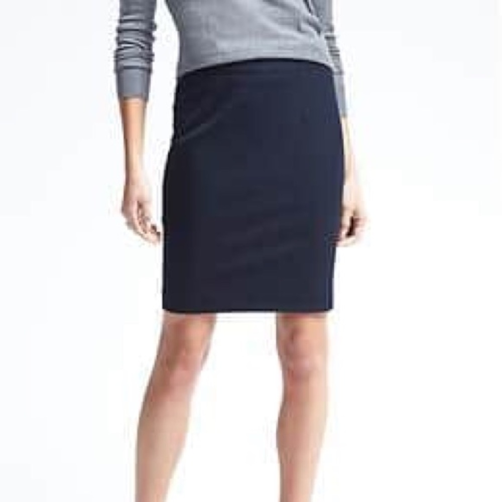 Banana Republic navy work skirt 8 - Picture 1 of 5