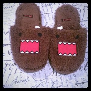 Domo Kun Face Women's Furry Slippers!