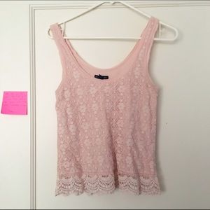 pink floral tank top