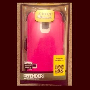 Pink Galaxy 5 Otter box Defender Case
