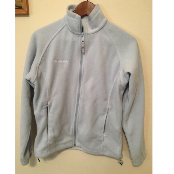 Columbia light blue sweater with zipper