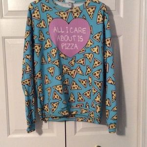 All I care about is pizza crewneck