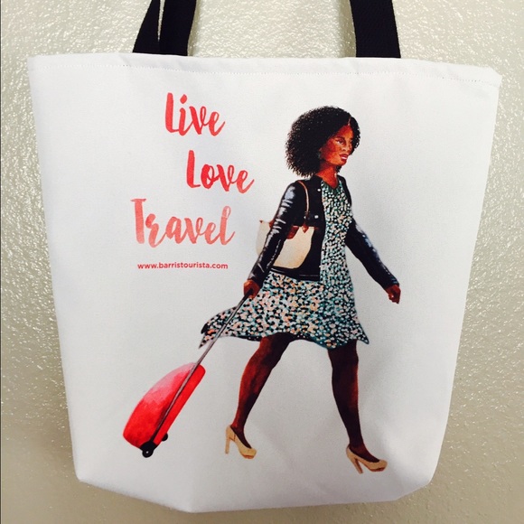 BarrisTourista Travel Store Handbags - Live Live Travel Tote Bag