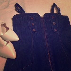 Denim zip dress