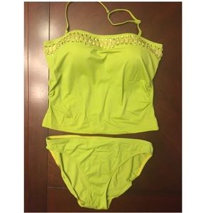 Lime Green Tankini - Brand new, never worn
