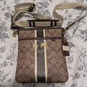 Authentic Coach Heritage Strip Swingpack