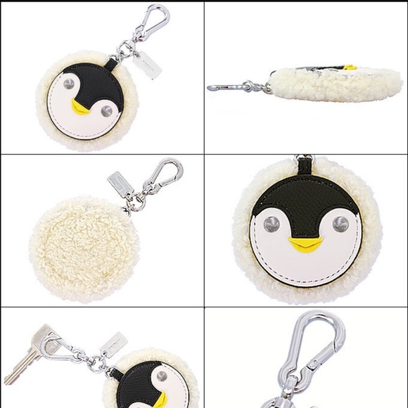 NWT Coach Leather Penguin Keyfob - Picture 3 of 4