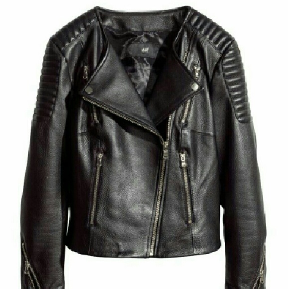 SOLD H&M new icons leather biker jacket