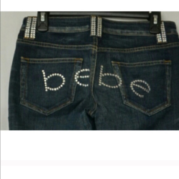 🚨SOLD🚨BeBe Rhinestone Jeans💕 - Picture 3 of 4