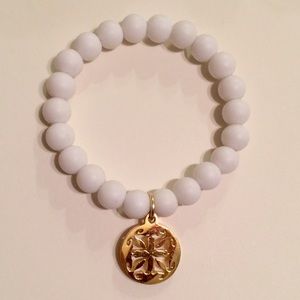 Rustic Cuff Catherine white w/ gold