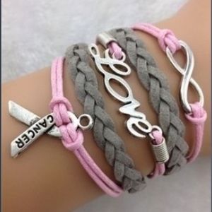 New in Bag breast cancer infinity bracelet
