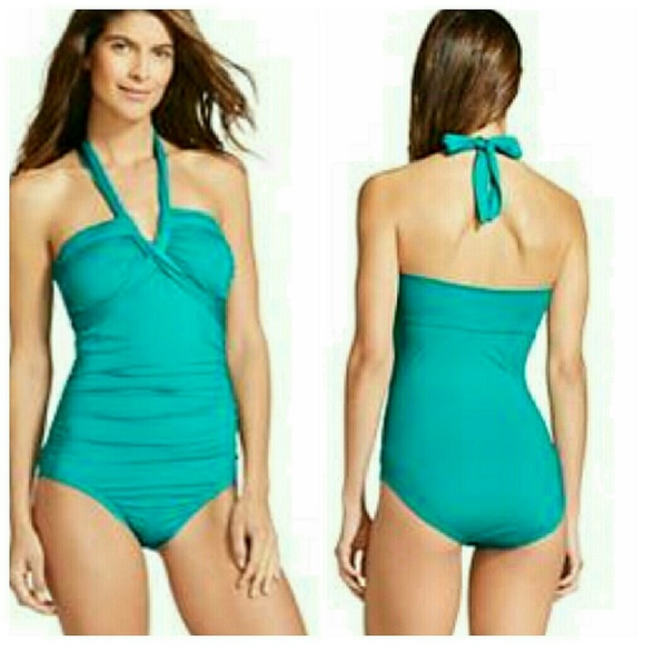 Center Halter in Teal by Merona
