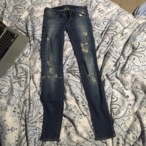 Bullhead Black Distressed Skinny Jeans