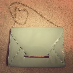 ALDO- Mint Green Patent Leather Clutch