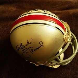 Mini Ohio State helmet signed by Jim Tressel