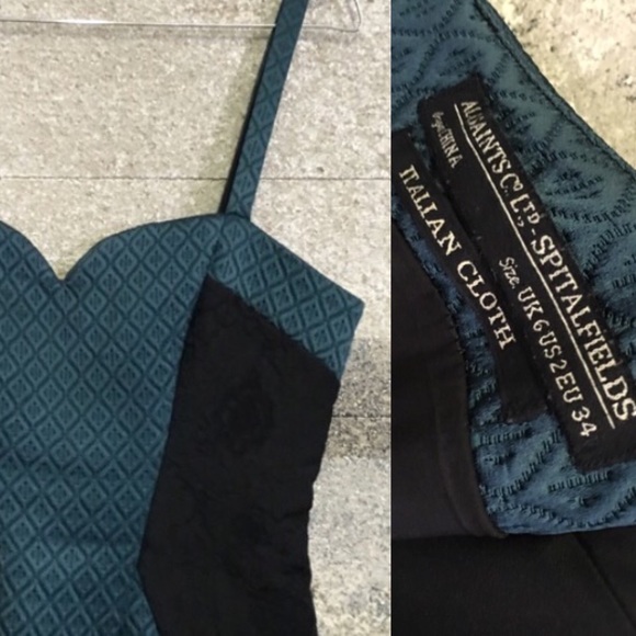 All saints green and black color block dress - Picture 3 of 4