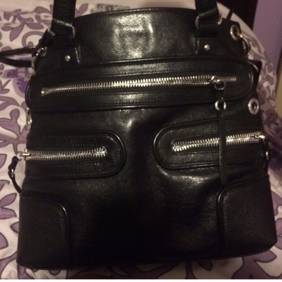 Black Authentic Leather Purse  .