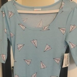 NWT paper airplane Lularoe Nichole dress xxs