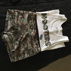 Hooters camo outfit