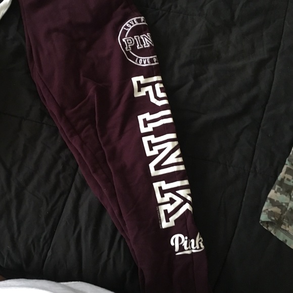 Pink skinny collegiate pants