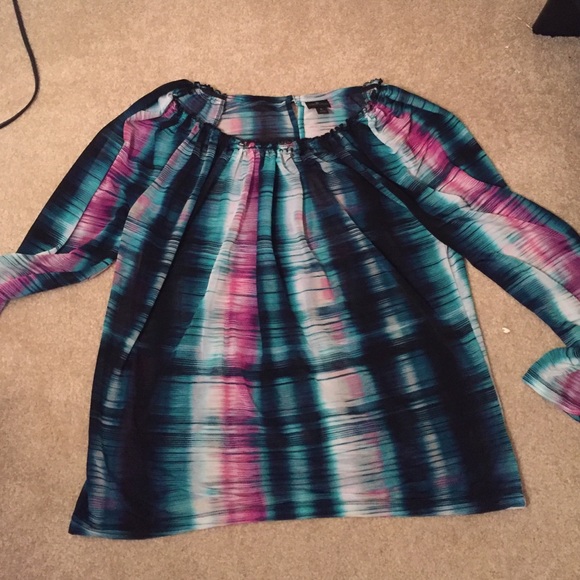 Cute multi-color sheer blouse