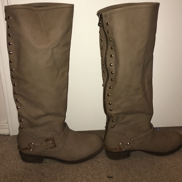 Tall Tan Riding Boots