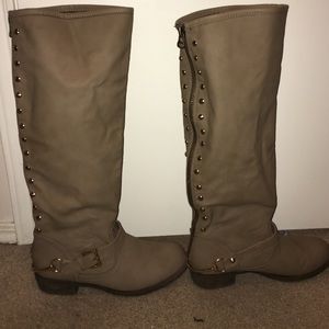 Tall Tan Riding Boots