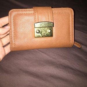 Brown clutch wallet