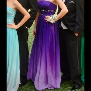 Purple Beaded Prom Dress excellent condition!!