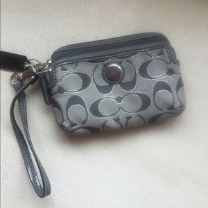 Gray Coach Wristlet