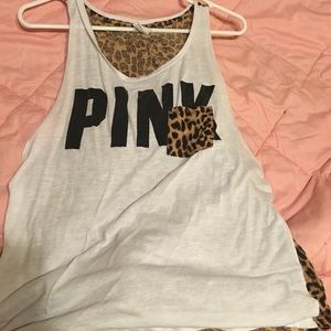 Cheetah print vs pink muscle tank