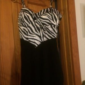 Sexy dress zebra pattern